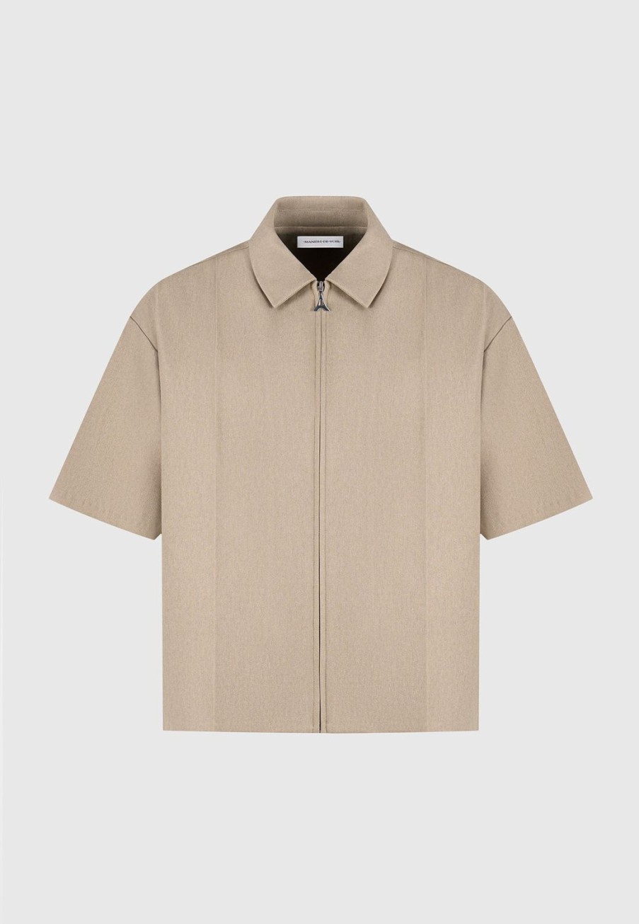 Maniere De Voir Boxy Shirt With Crease | Shirts