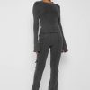 Maniere De Voir Ribbed Flared Leggings | Matching Sets