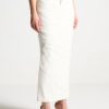 Maniere De Voir Draped Mesh Denim Maxi Skirt | Matching Sets