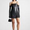 Maniere De Voir Vegan Leather Tailored Playsuit With Gloves | Jumpsuits & Playsuits