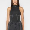 Maniere De Voir High Neck Racer Bodysuit | Bodysuits