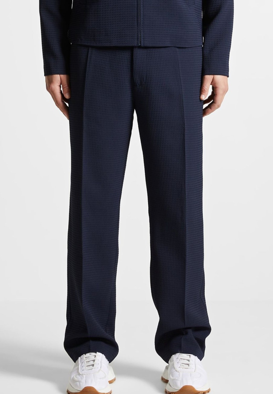 Maniere De Voir Waffle Seersucker Trousers | Formal Trousers