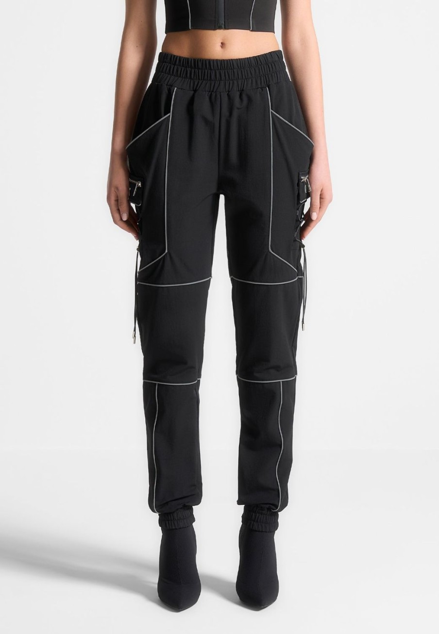 Maniere De Voir Reflective Piped Cargo Pants | Cargo Pants & Joggers