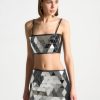 Maniere De Voir Vegan Leather Mirrored Bandeau Top | Matching Sets