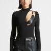 Maniere De Voir Cut Out Bralette Detail Bodysuit | Bodysuits