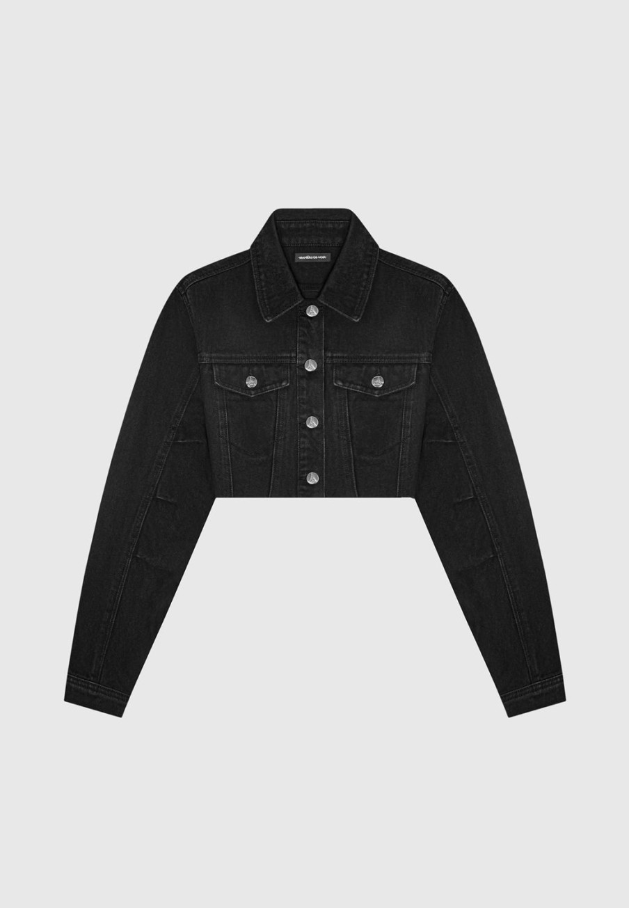 Maniere De Voir Cropped Tacked Sleeve Jacket | Jackets