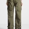 Maniere De Voir Zip Detail Denim Cargo Pants | Jeans