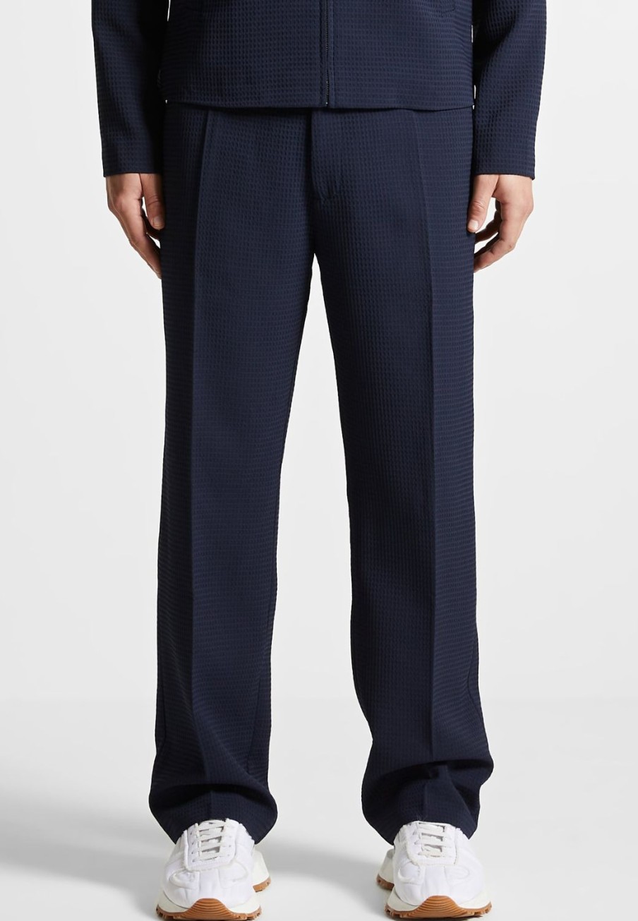 Maniere De Voir Waffle Seersucker Trousers | Modern Tailoring