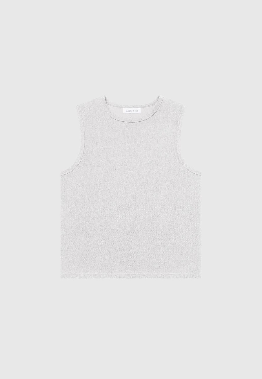 Maniere De Voir Boxy Textured Vest | T-Shirts & Tops