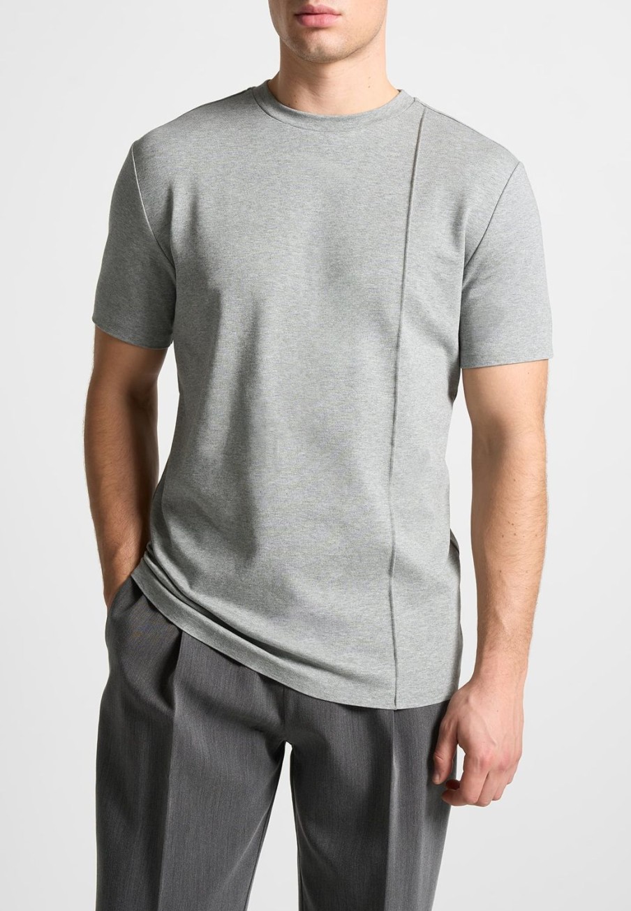 Maniere De Voir Eternel Slim Fit Cotton T-Shirt With Pintuck | T-Shirts & Tops