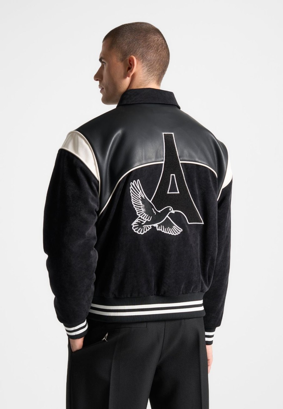 Maniere De Voir Raglan Corduroy Eiffel Varsity Jacket | Jackets