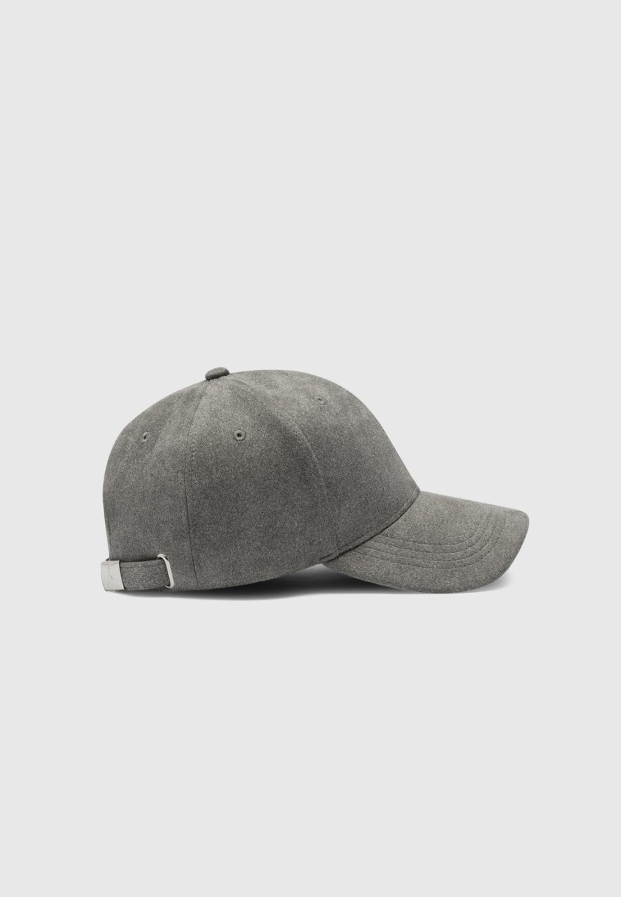 Maniere De Voir Vegan Suede Cap - Grey | Hats