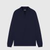 Maniere De Voir Merino Wool Long Sleeve Revere Polo Shirt | Polo Tops