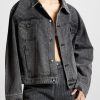 Maniere De Voir Oversized Rhinestone Denim Jacket | Jackets