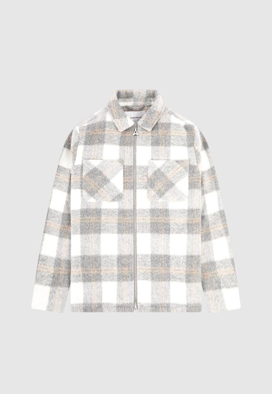 Maniere De Voir Checked Wool Shacket | Jackets