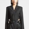 Maniere De Voir Tailored High Leg Blazer Bodysuit | Bodysuits