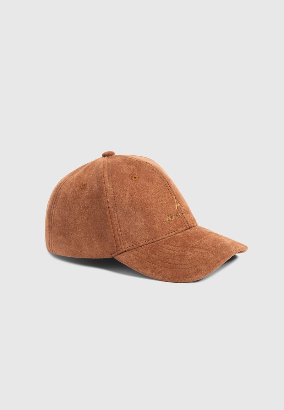 Maniere De Voir Signature Suede Cap - Tan | Hats