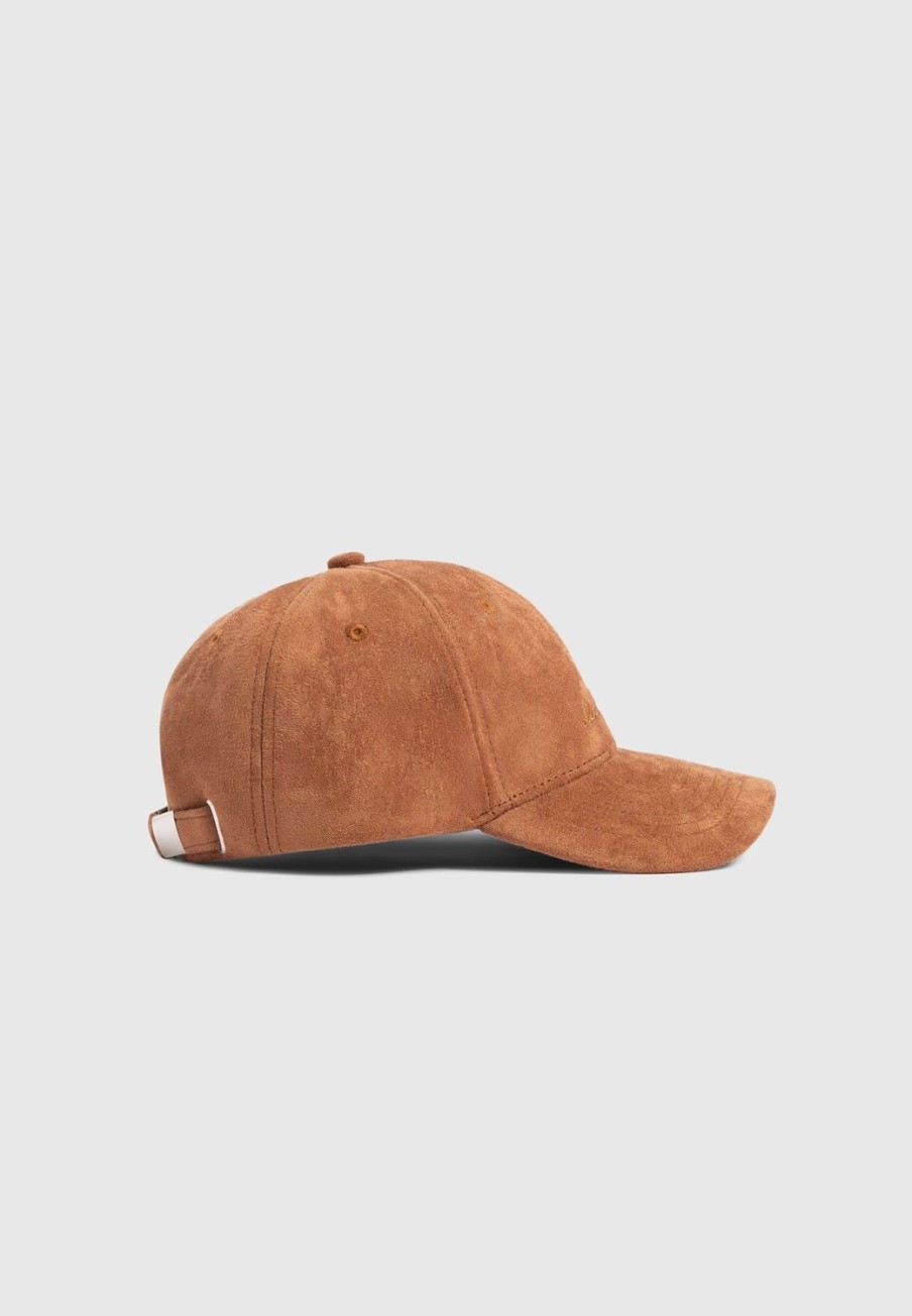 Maniere De Voir Signature Suede Cap - Tan | Hats