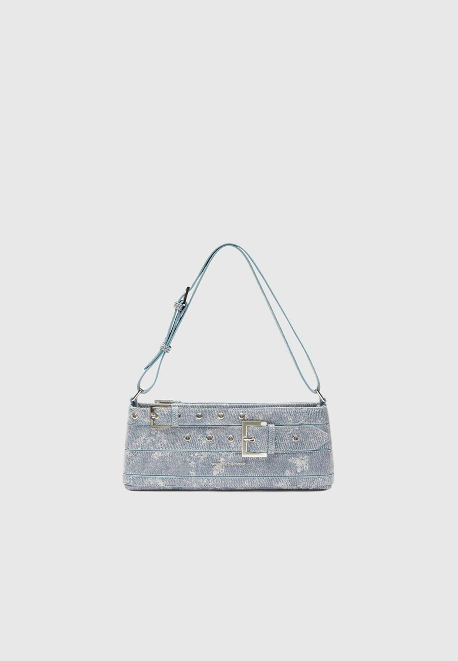 Maniere De Voir Denim Effect Eiffel Belt Bag | Bags