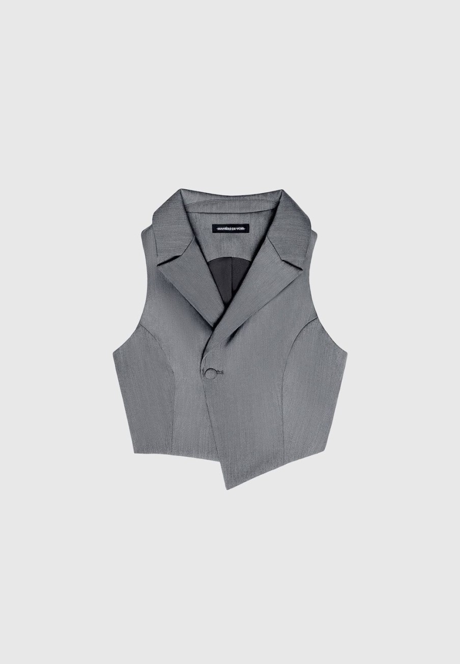 Maniere De Voir Tailored Asymmetric Waistcoat | Matching Sets