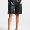 Maniere De Voir Vegan Leather Tailored City Shorts | Shorts