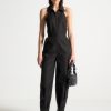 Maniere De Voir Tailored Halterneck Cargo Jumpsuit | Jumpsuits & Playsuits