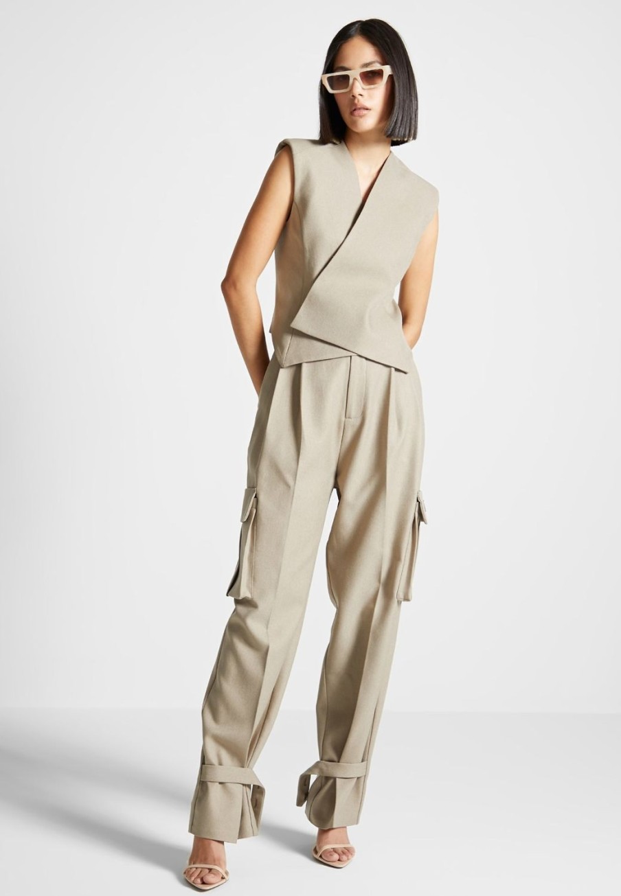 Maniere De Voir Tailored Pleated Cargo Trousers | Trousers