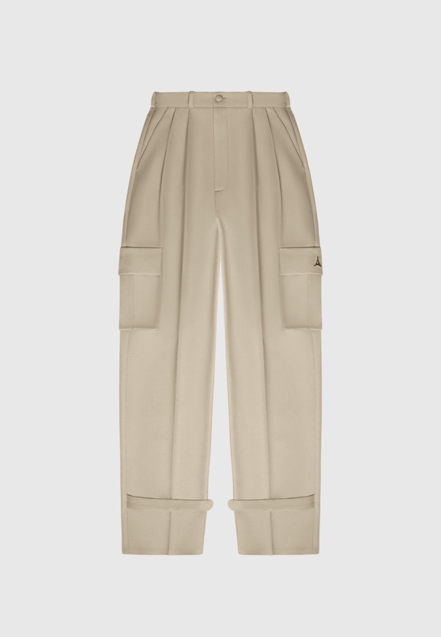 Maniere De Voir Tailored Pleated Cargo Trousers | Trousers