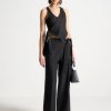 Maniere De Voir Tailored Wrap Trousers With Tie | Matching Sets