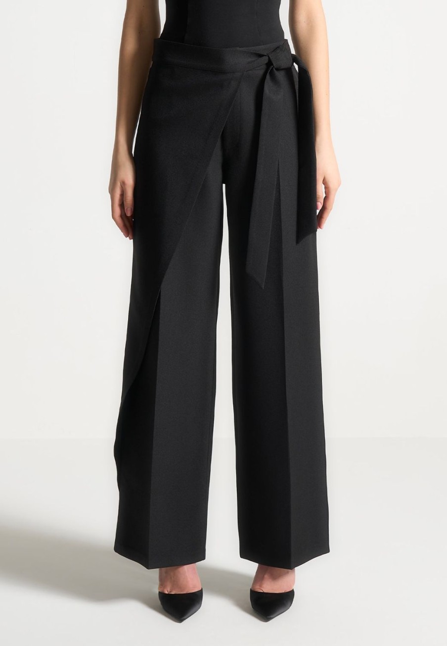 Maniere De Voir Tailored Wrap Trousers With Tie | Matching Sets