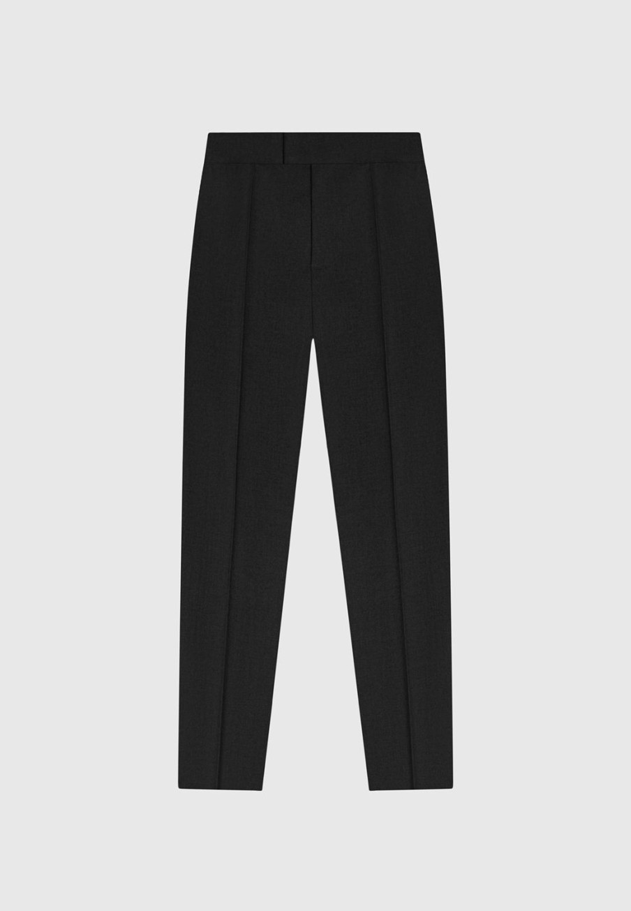 Maniere De Voir Tapered Fit Press Crease Tailored Trousers | Formal Trousers