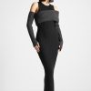 Maniere De Voir Overlay Knitted Midaxi Dress | Knitwear