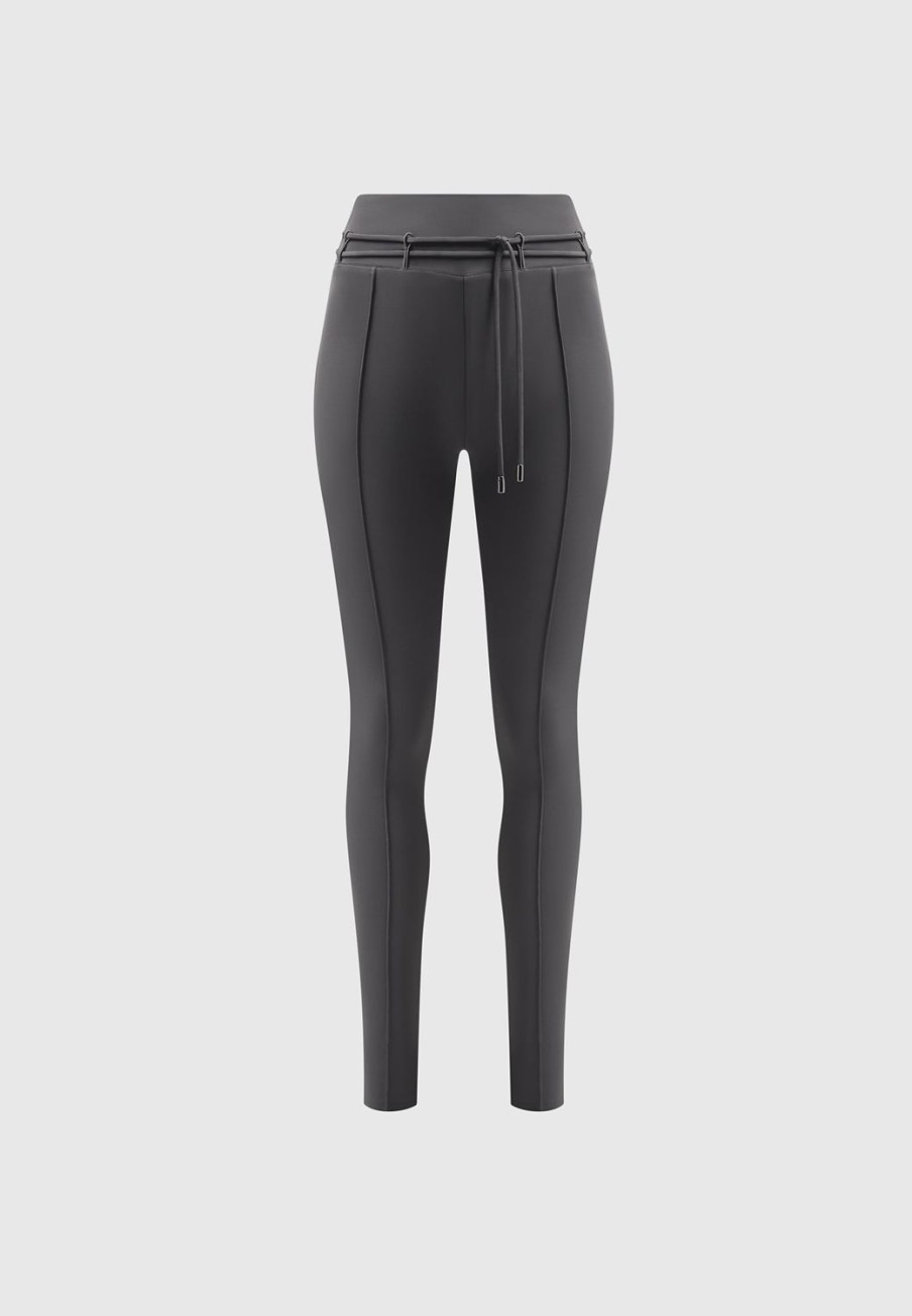 Maniere De Voir Neoprene Tie Detail Leggings | Matching Sets