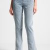 Maniere De Voir Scattered Rhinestone Mini Flare Jeans | Matching Sets