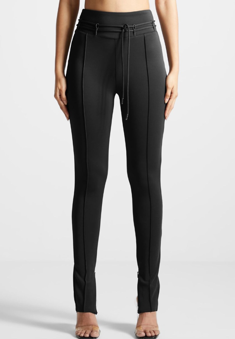 Maniere De Voir Neoprene Tie Detail Leggings | Leggings