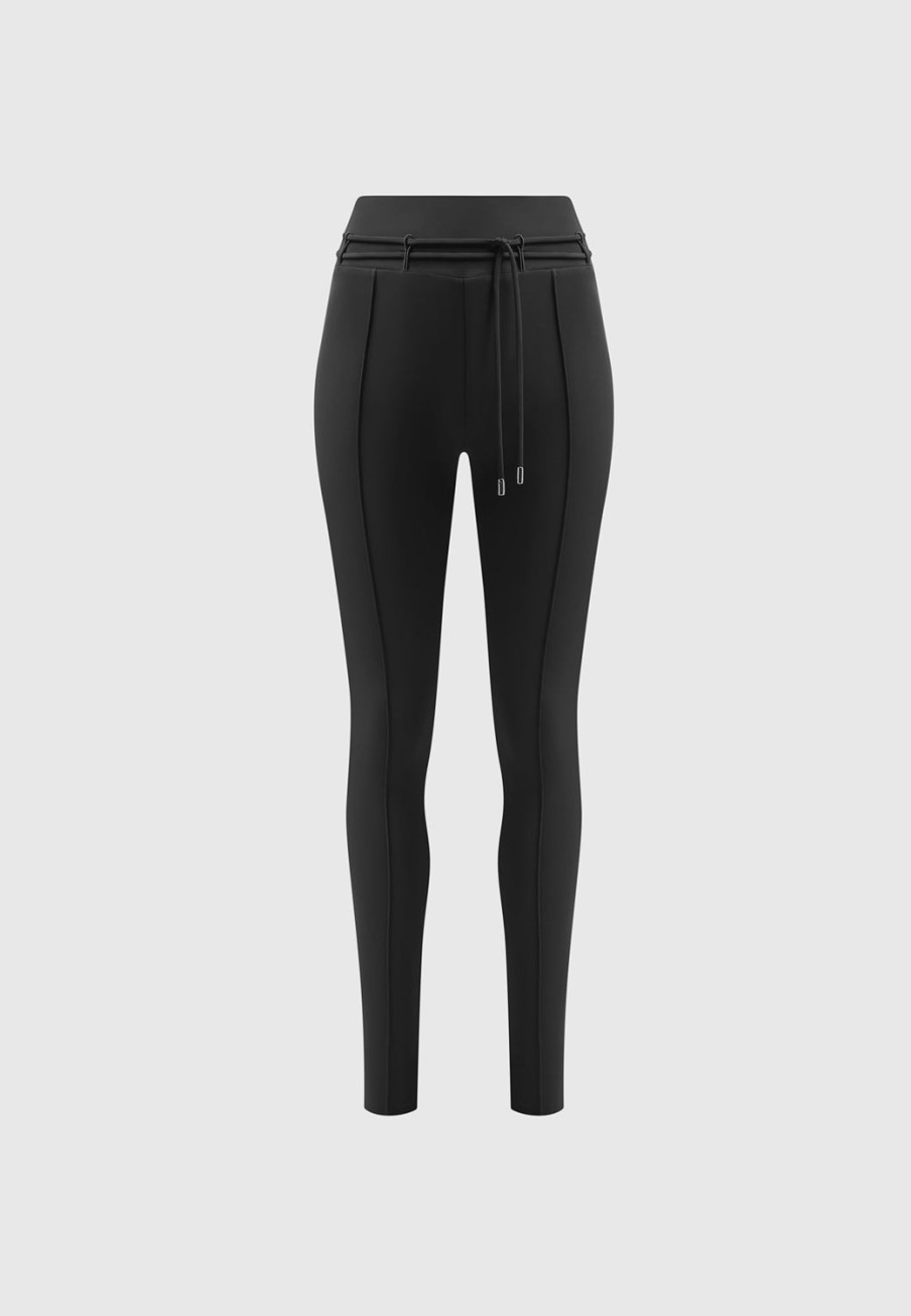 Maniere De Voir Neoprene Tie Detail Leggings | Leggings