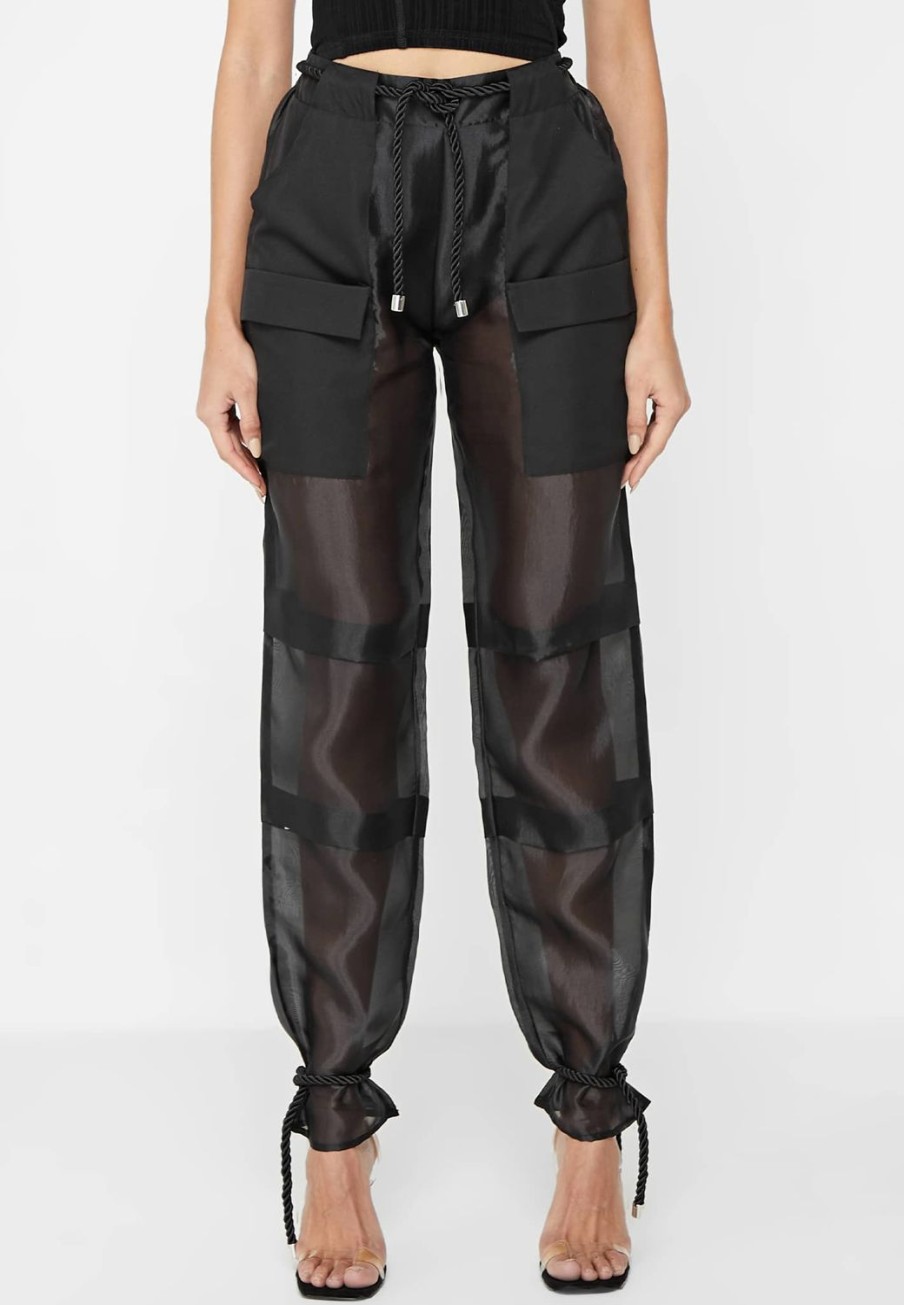 Maniere De Voir Organza Cargo Trousers | Trousers