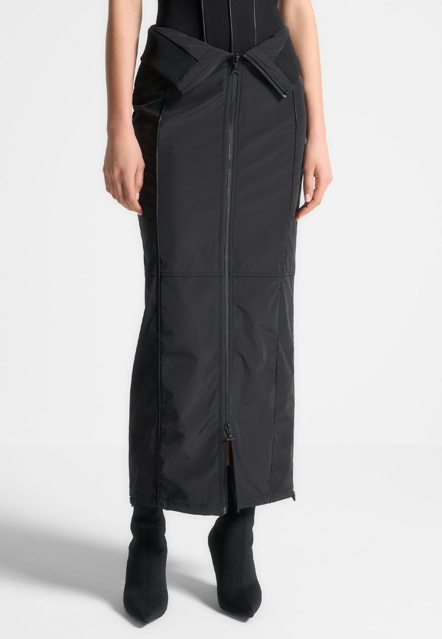 Maniere De Voir Contour Nylon Midaxi Skirt | Skirts