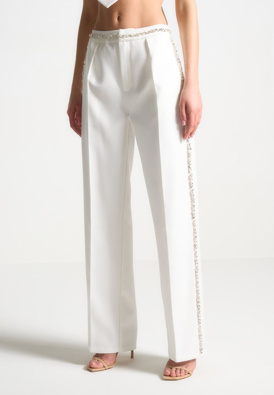 Maniere De Voir Embellished Tailored Trousers | Matching Sets