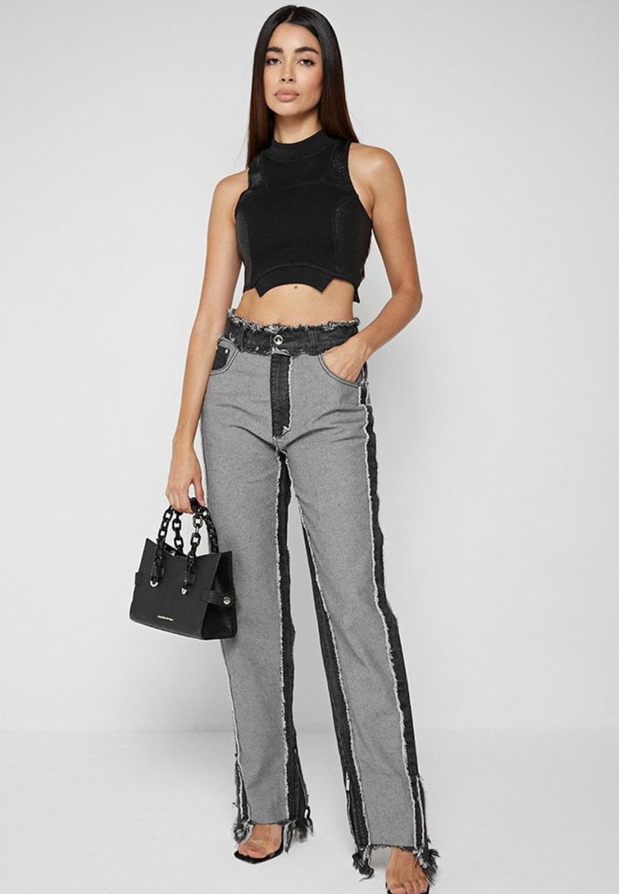 Maniere De Voir Distressed Mom Jeans | Jeans