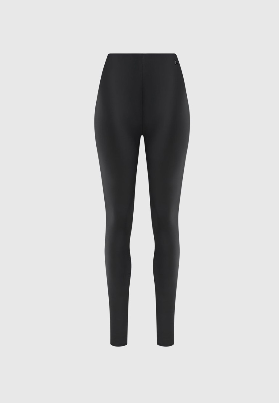 Maniere De Voir Matte Vegan Leather Leggings | Leggings