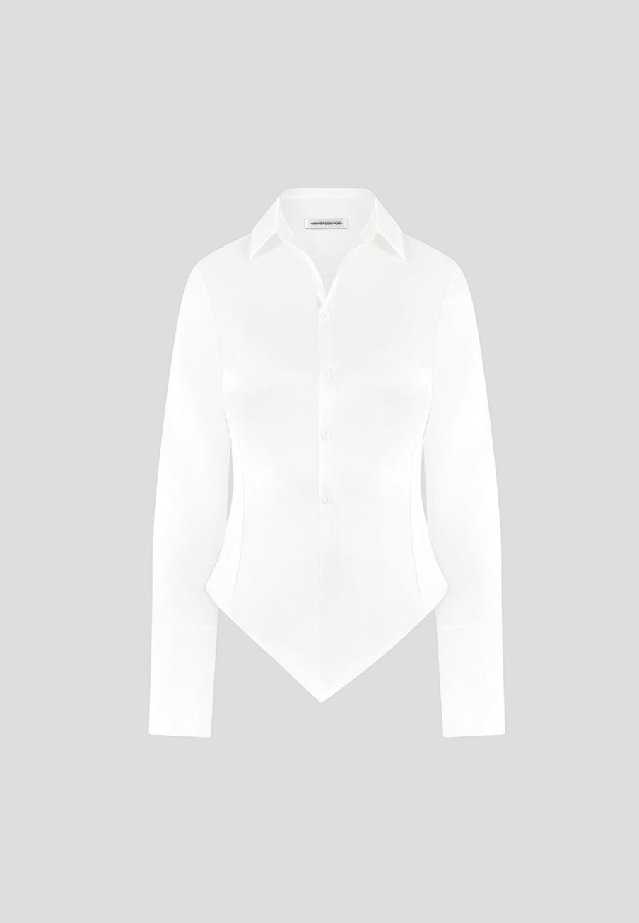 Maniere De Voir Angled Satin Shirt | Shirts