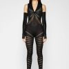 Maniere De Voir Knitted Contour Jumpsuit With Sleeves | Jumpsuits & Playsuits