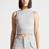 Maniere De Voir Jersey Racer Crop Top | Tracksuits