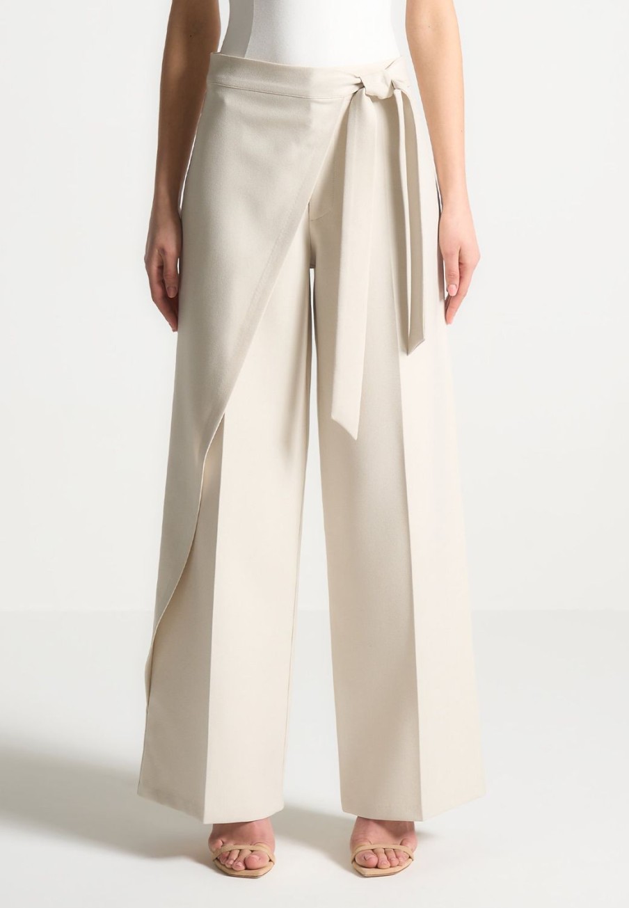 Maniere De Voir Tailored Wrap Trousers With Tie | Matching Sets