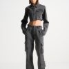 Maniere De Voir Mid Rise Cargo Pants | Matching Sets