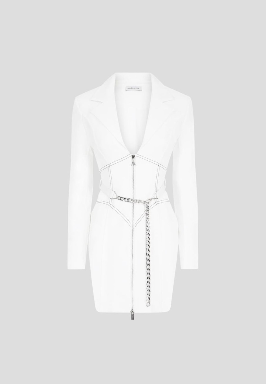 Maniere De Voir Corset Blazer Dress With Chain | Dresses