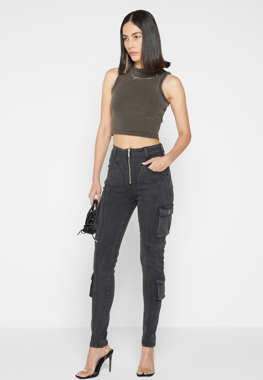 Maniere De Voir Cargo Pocket Skinny Jeans | Jeans