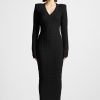 Maniere De Voir Wide Shoulder Knitted Midaxi Dress | Knitwear