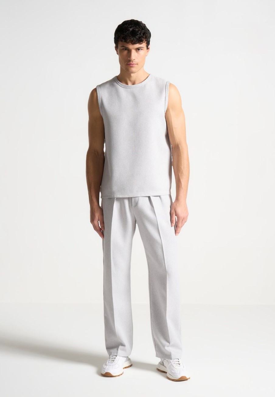 Maniere De Voir Textured Tailored Trousers | Modern Tailoring